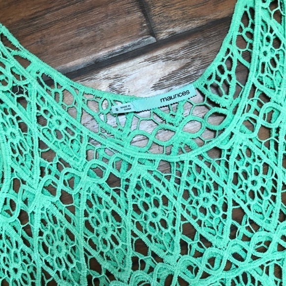 Maurice’s Boho Gypsy Festival Crochet Tank Small Beach Fringe Festival Rodeo - Picture 8 of 9